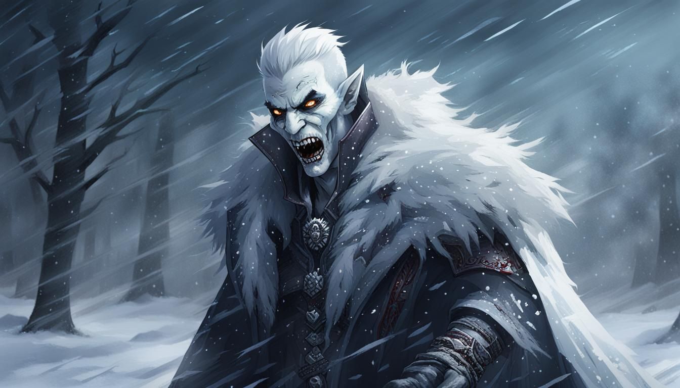 AI Interpretation of a Snow Vampire