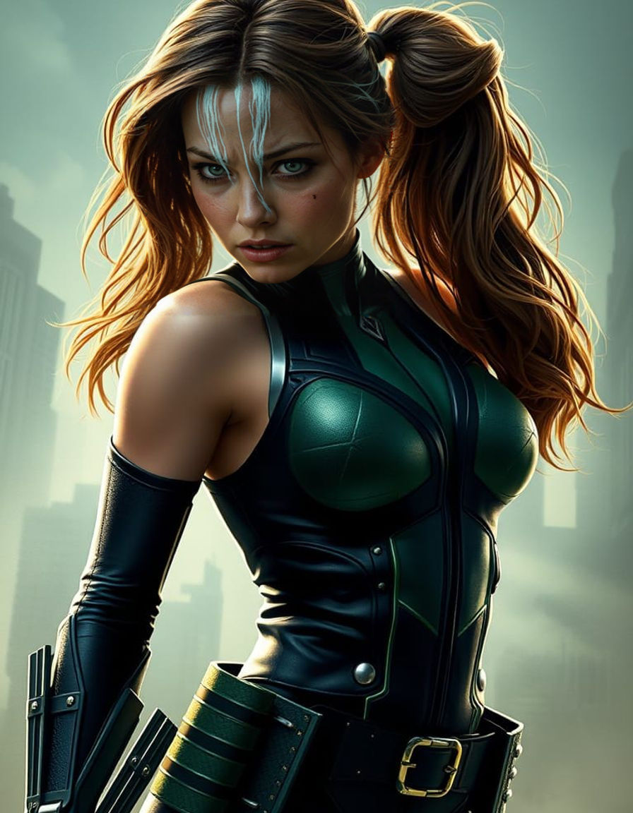 Rogue from X-Men as Actress Daveigh Chase in Cinematic Style