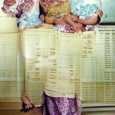 Indonesian Single Moms and Children, 1957