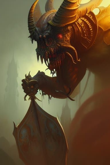 Orcus Portrait in Art Nouveau Style