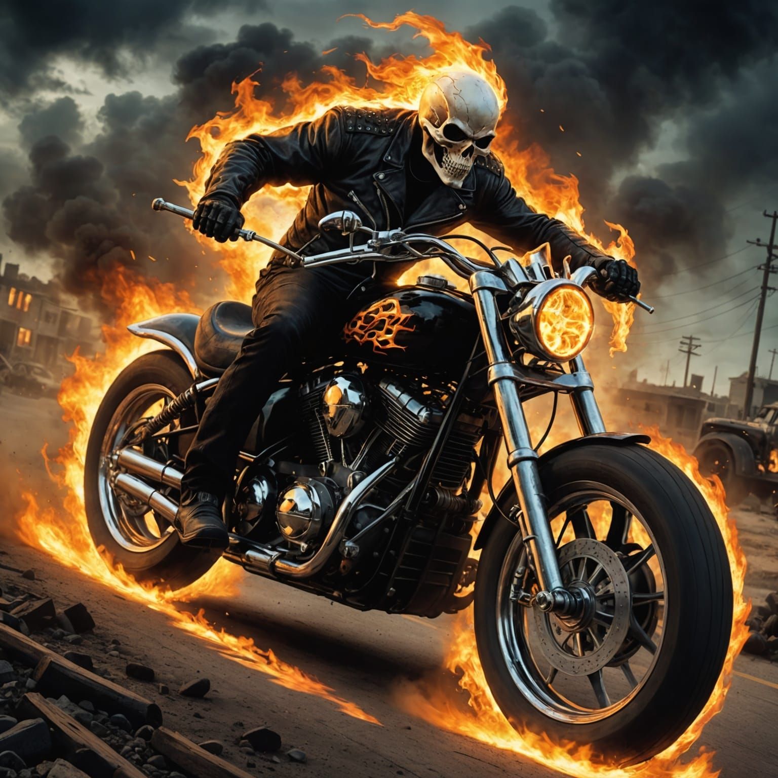Ghost Rider: Spectral Avenger on Fire