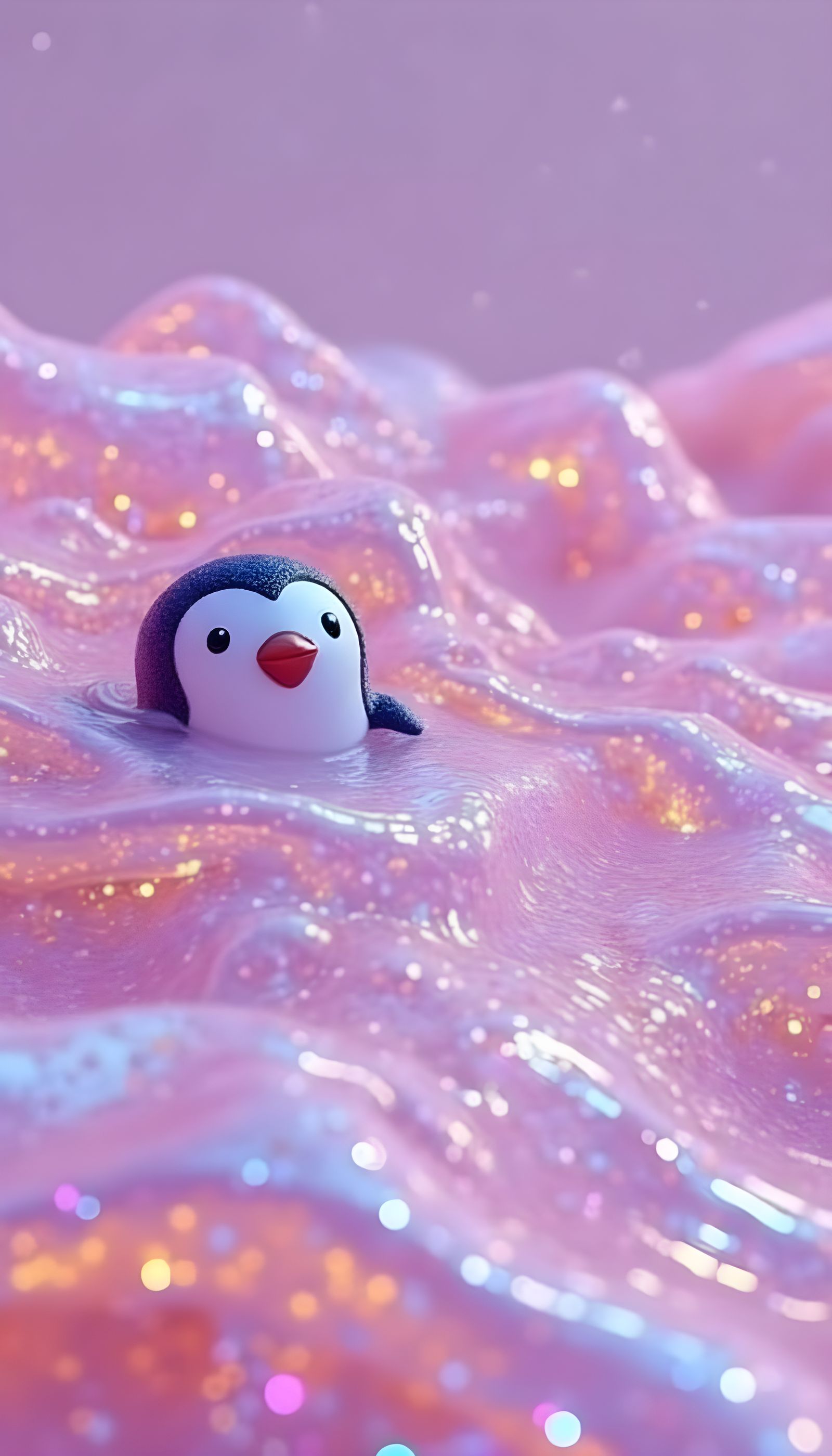 Floating in a Glitter Ocean