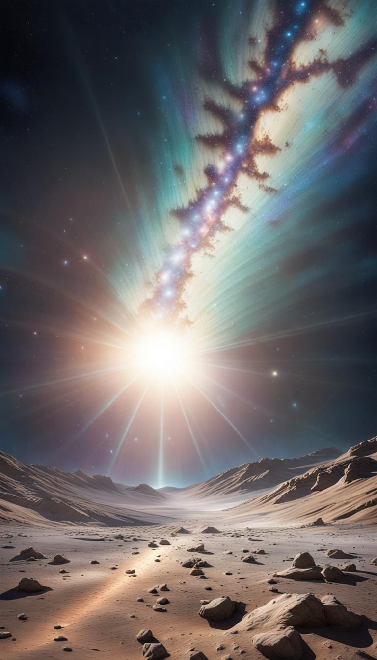 Ethereal Milky Way View from the Moon