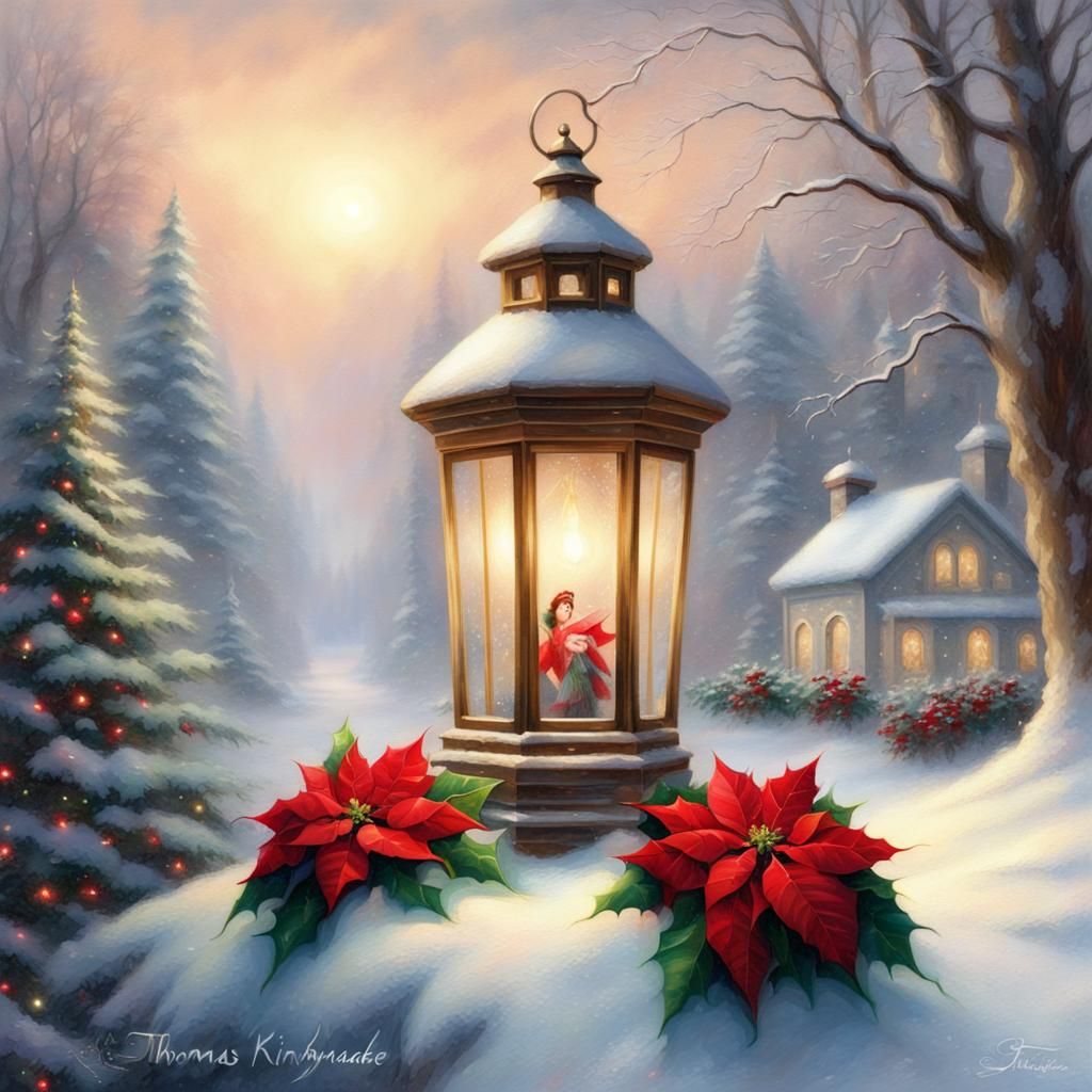 Christmas Lantern in Ethereal Fantasy Style