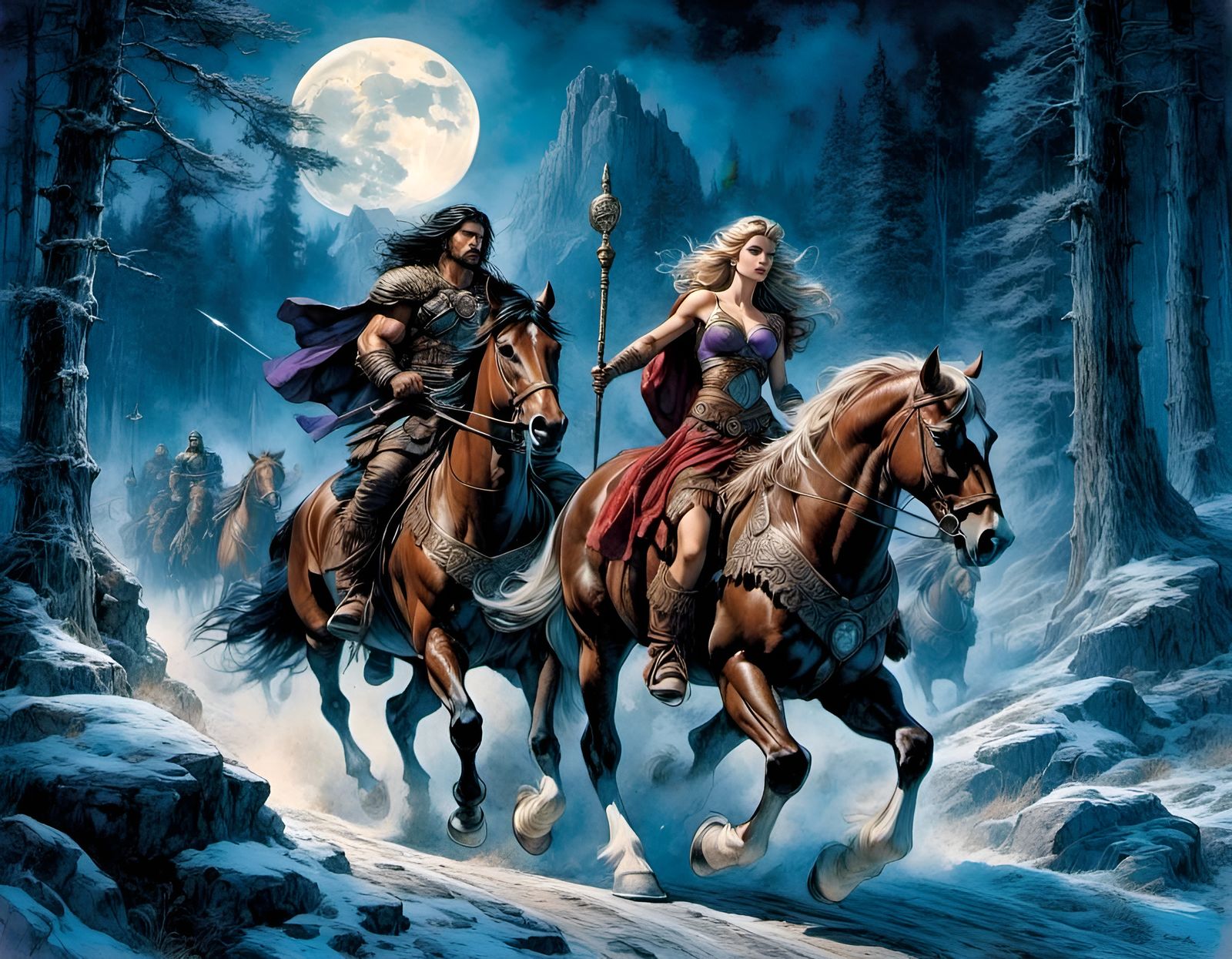 Barbarian Moonlight Ride: Swords and Sorcery LORA