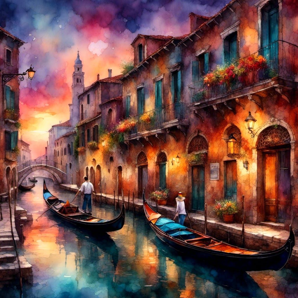 Watercolor Canal 02