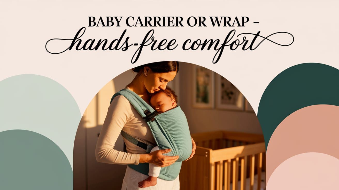 Cozy Parent Carrying Baby in Soft Palette