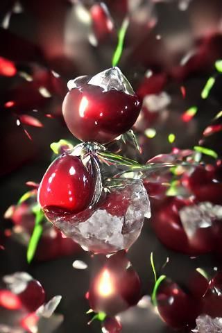 Frozen Cherries: A Study in Contrasts