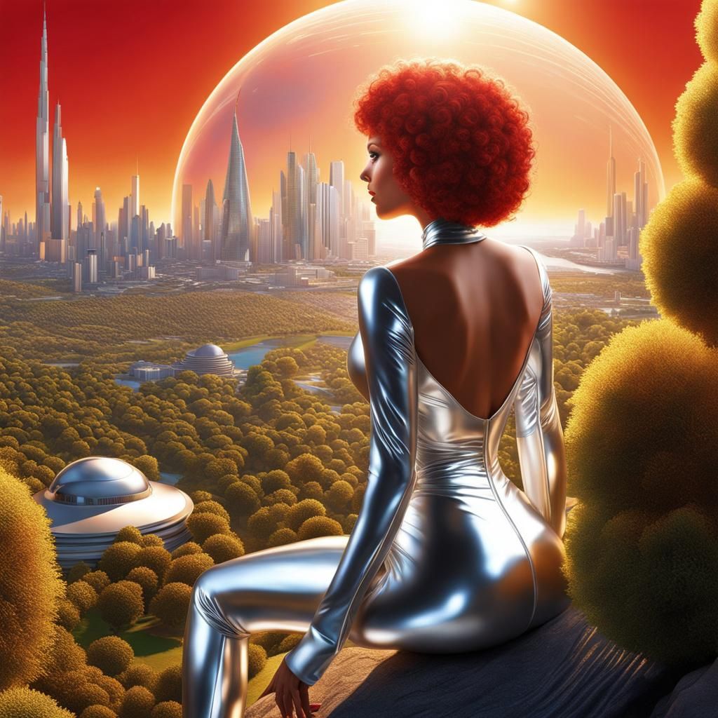 utopian city, by Chris Moore and Jim Burns