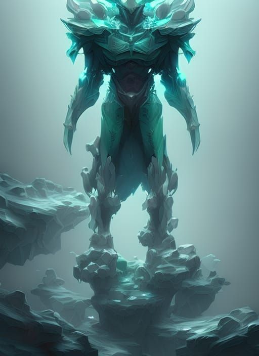 Hyperrealistic Gemstone Man in Fluid Acrylic Style