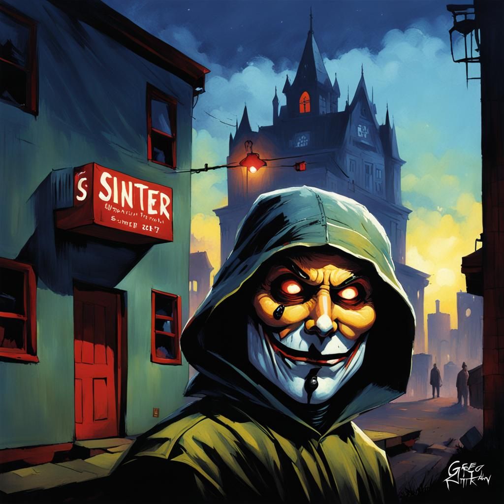 Sinister Wednesday Portrait in Dark Style