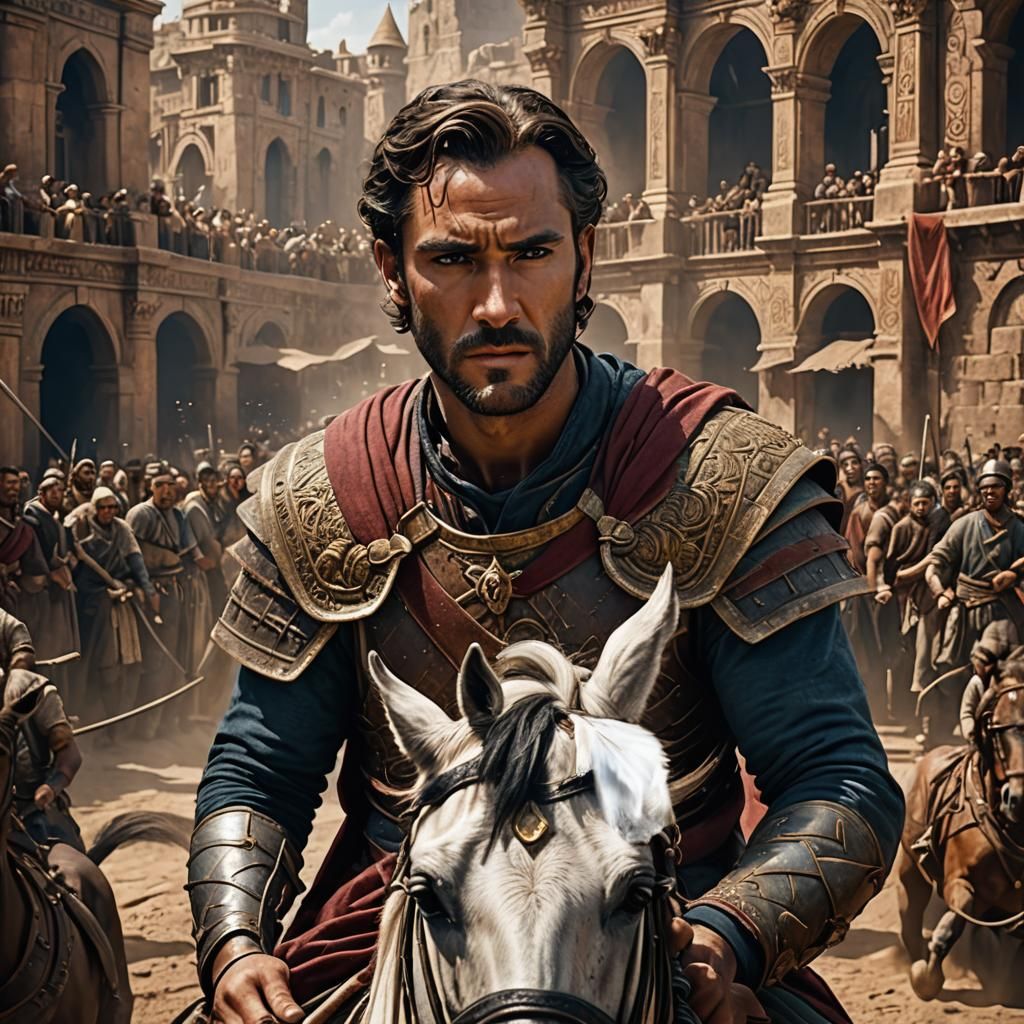 Epic Ben-Hur Portrait in Detailed Matte Painting