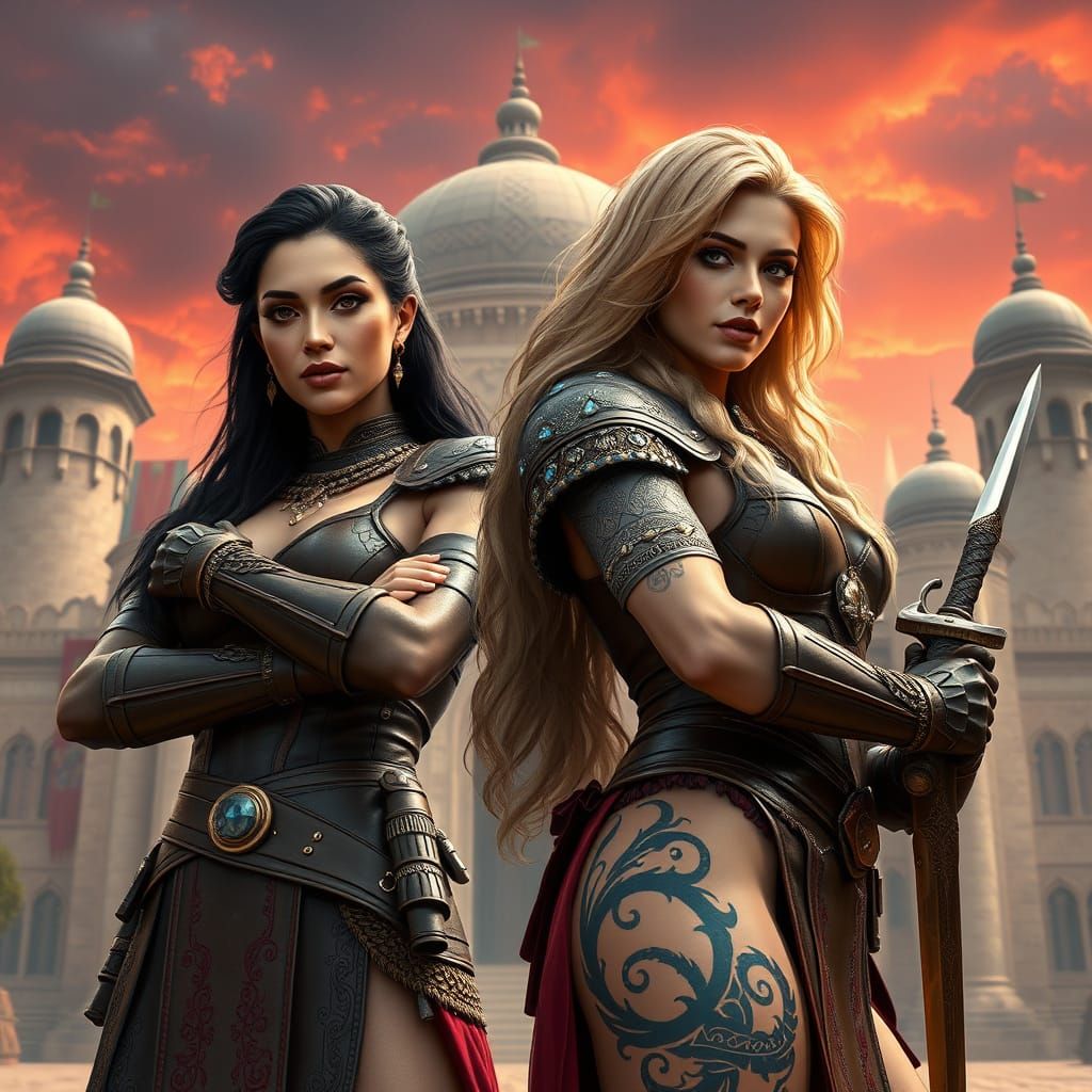 Regal Warriors in Ancient Persian Armor