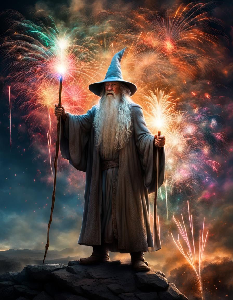 Gandalf Creates a Fireworks Display