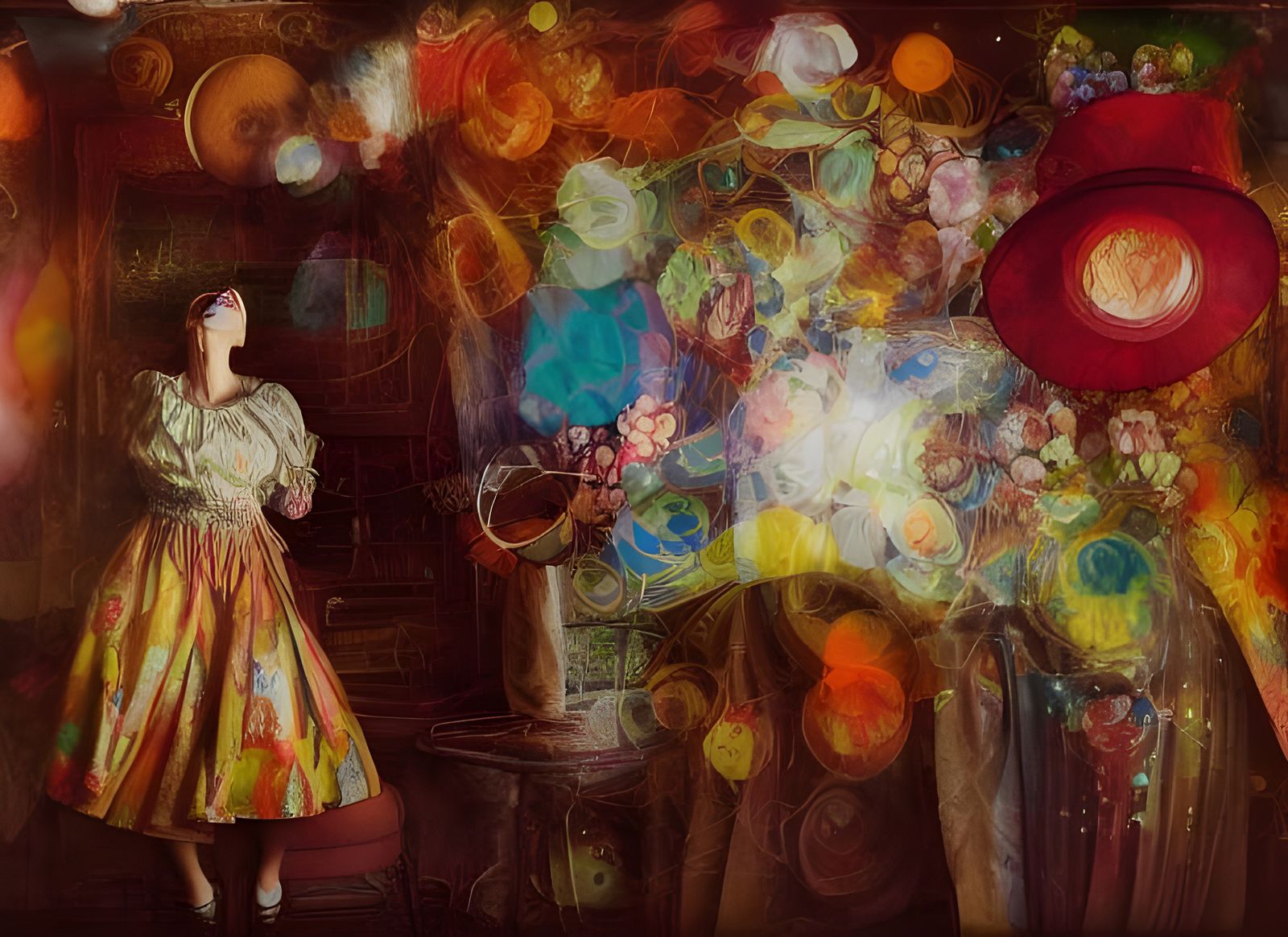 Technicolor Figure in a Realm of Grace and Detail