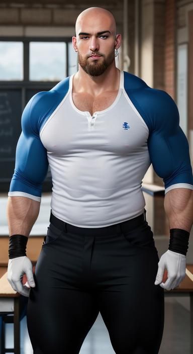 Loving Teacher with Students in Classroom Setting