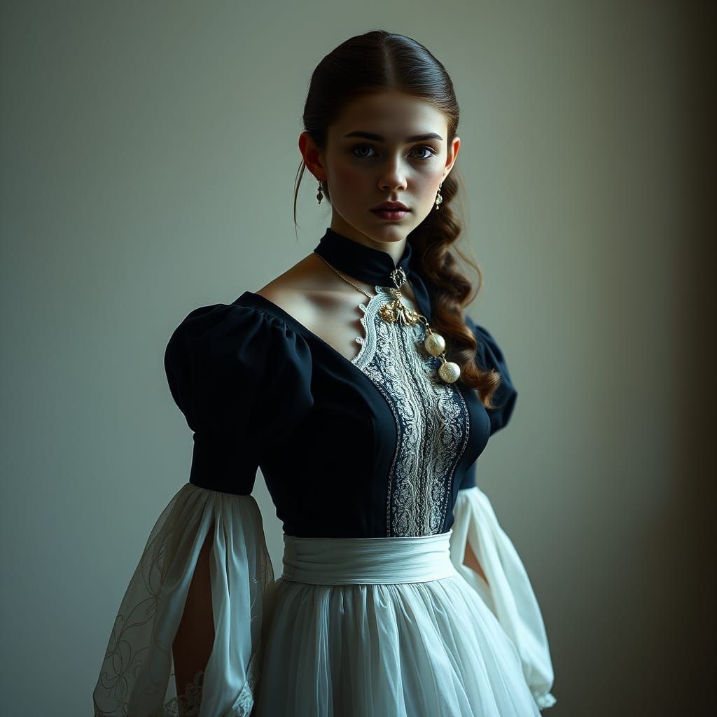 Elegant Model Portrait with Cinematic Lighting