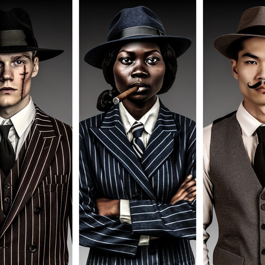 1920s Gangster Portraits: Three Iconic Figures