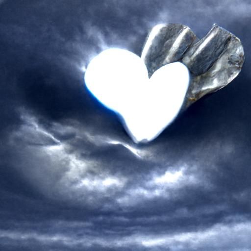 Glowing Hand Protects Silver Heart from Storm