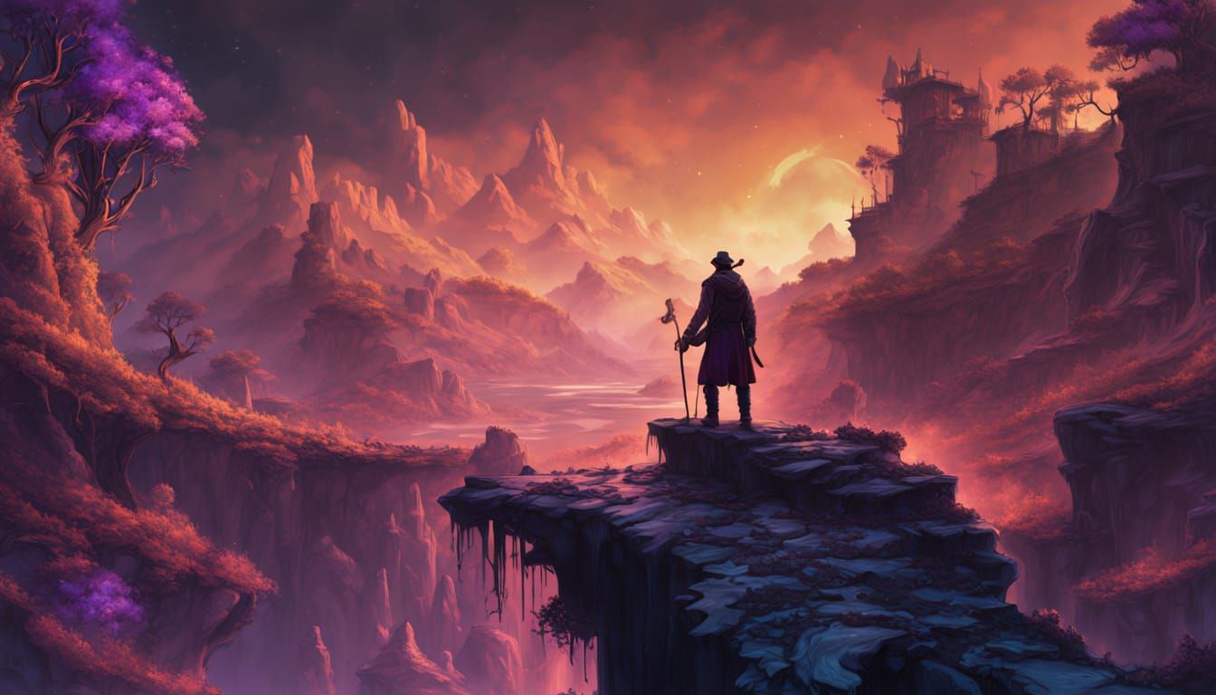 Soulful Singer on a Vintage Concert Stage in Fantasy Concept...