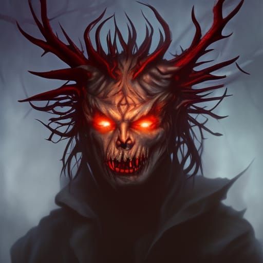 Hyperdetailed Halloween Demon Concept Art