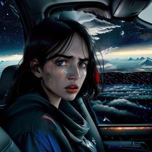 High Altitude Night Sky: AI Generated Image