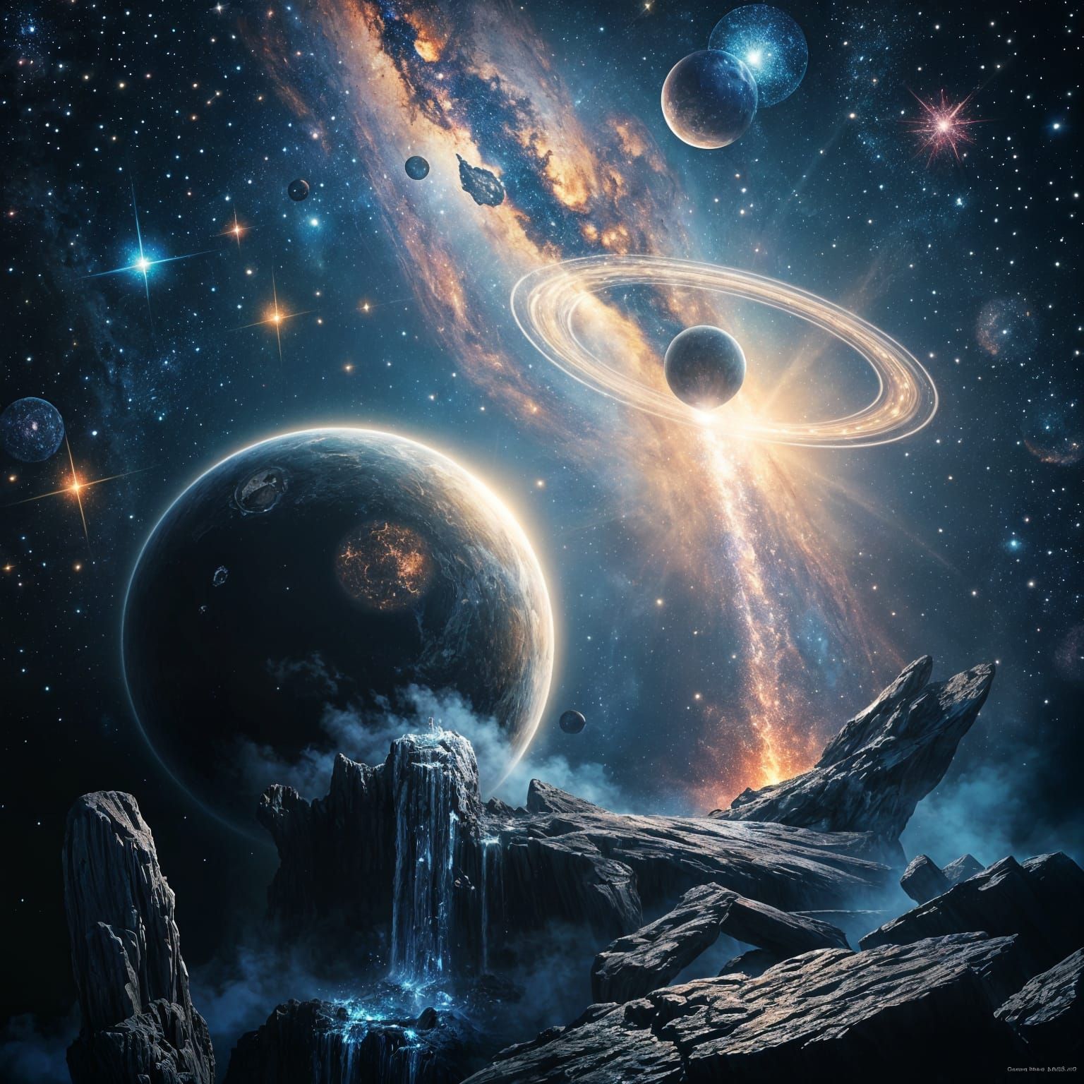 Glittering Galaxies and Heavenly Bodies in Cosmicscape