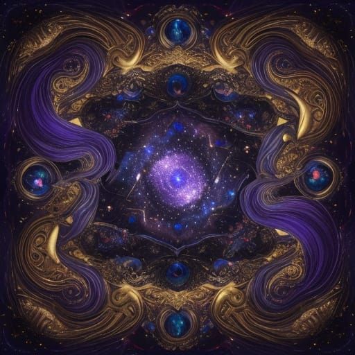 Cosmic Eye: A Surreal Baroque Close-Up