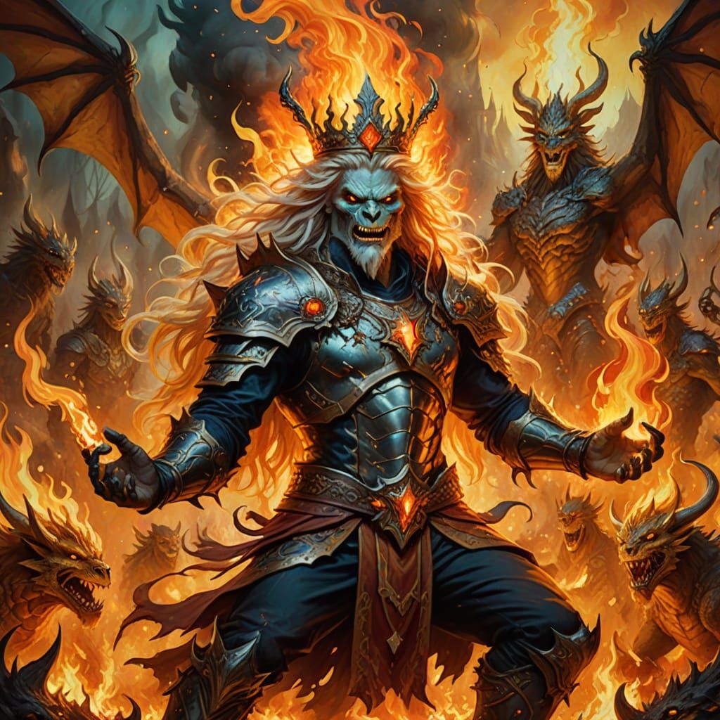 Fantasy Creatures Dance in Golden Light