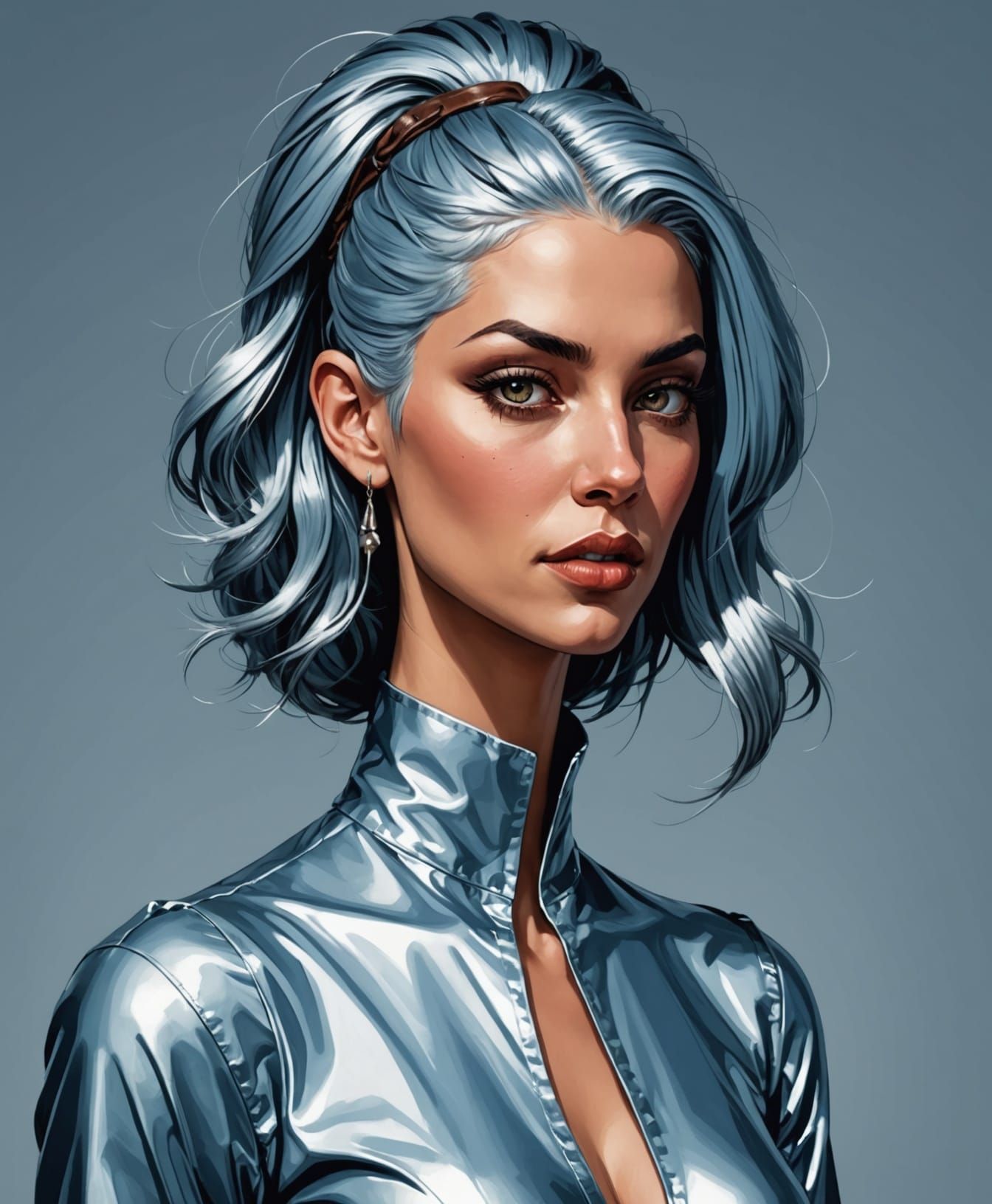 Enormous Woman in Stars and Stripes Outfit