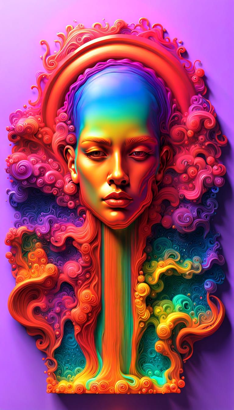 visualization " Tangerine Dream Logos
" as chromedBismuth coloration art deco Splash art hyperdetailed volumetric lighti...