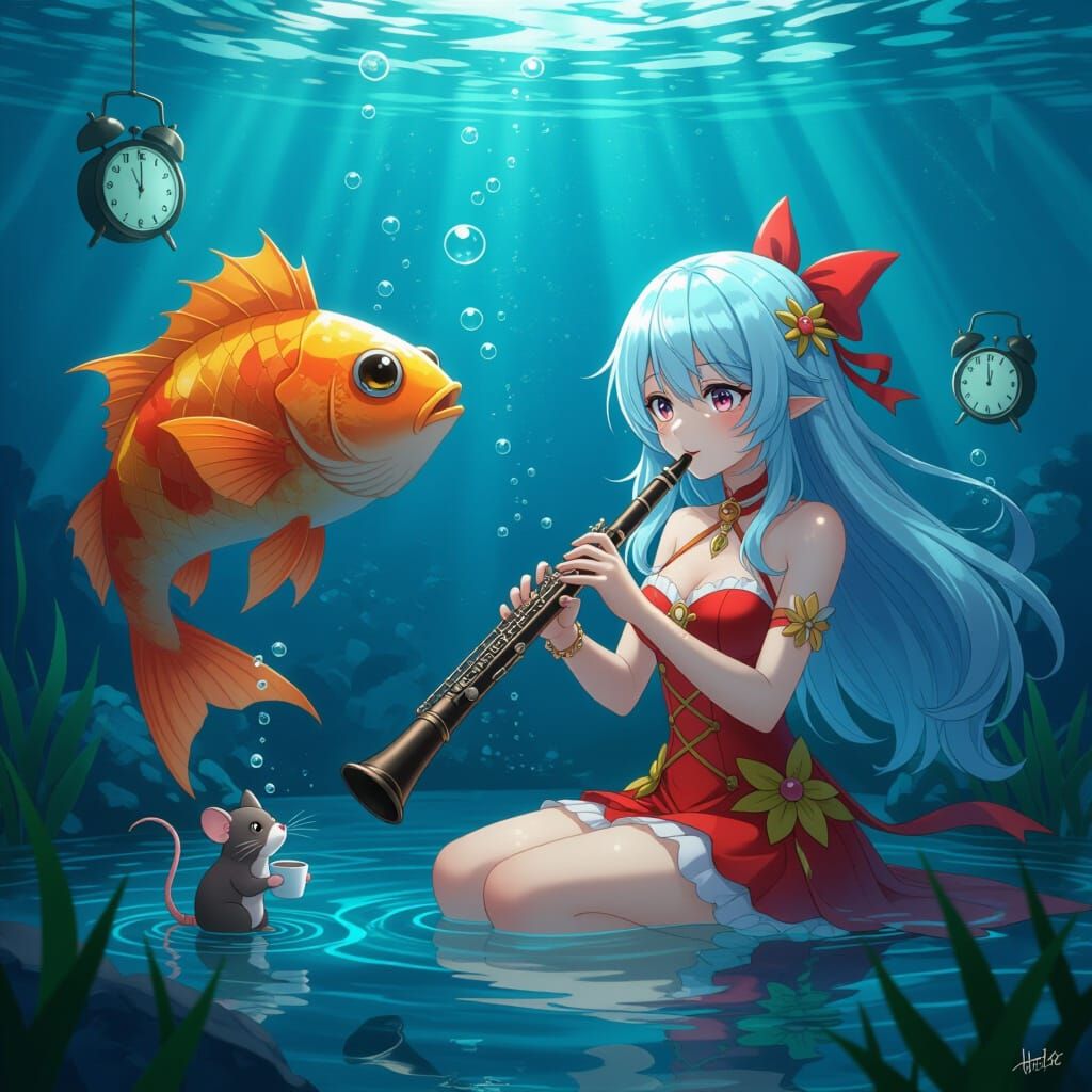 Humanfish Leaps on Diva with Ratbat in Anglerfish Pool