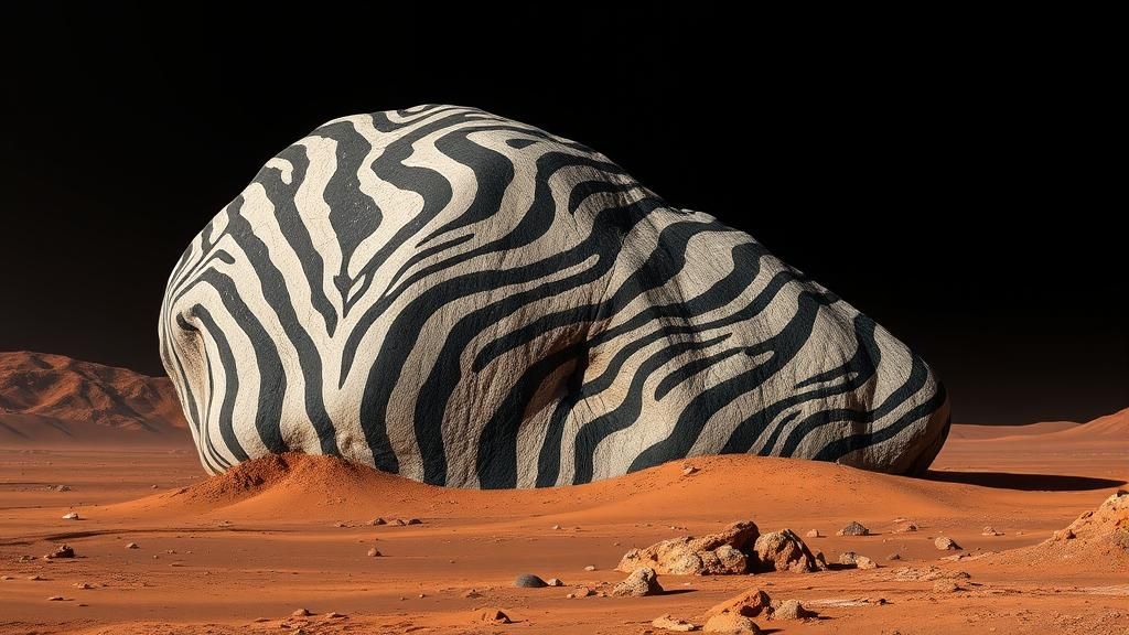 Zebra-Striped Rock on Mars