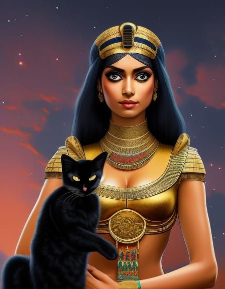Cleopatra with cat