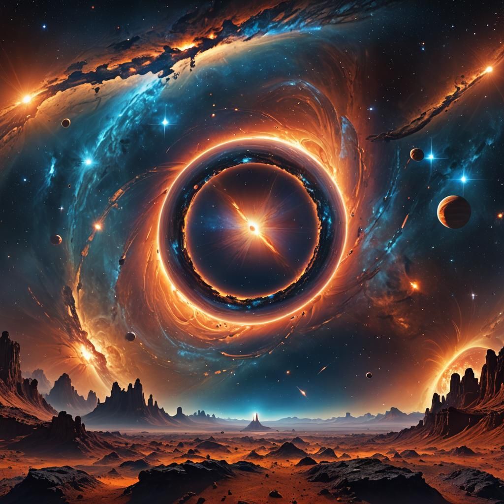 Glowing Ringed Planet in Distant Galaxy