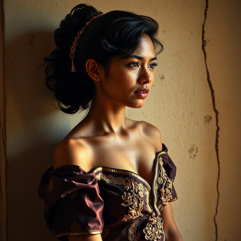 Elegant Portrait of Odisha Woman in Renaissance Style