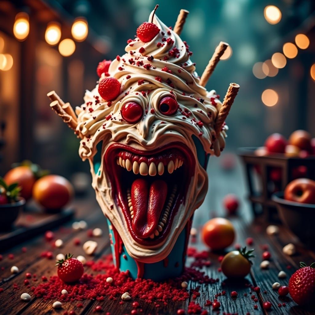 Screaming Halloween Ice Cream Cone