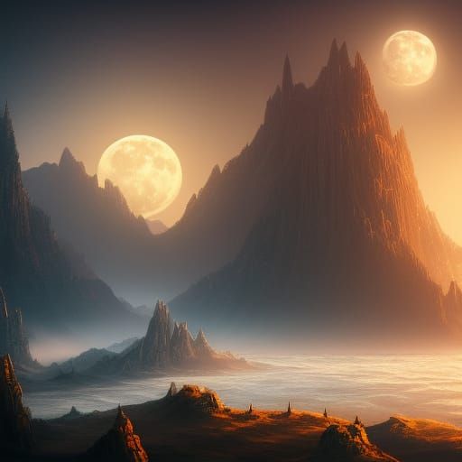 Moonlight Teardrop: Detailed Fantasy Concept Art