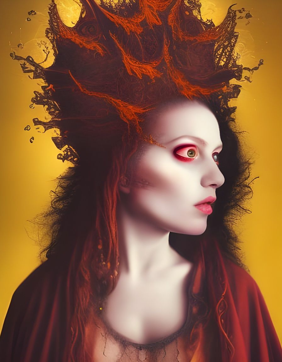 Epic Exploding Witch Portrait with Dynamic Lighting