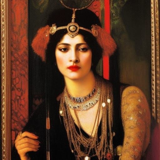 Salome Painting in Art Nouveau Style