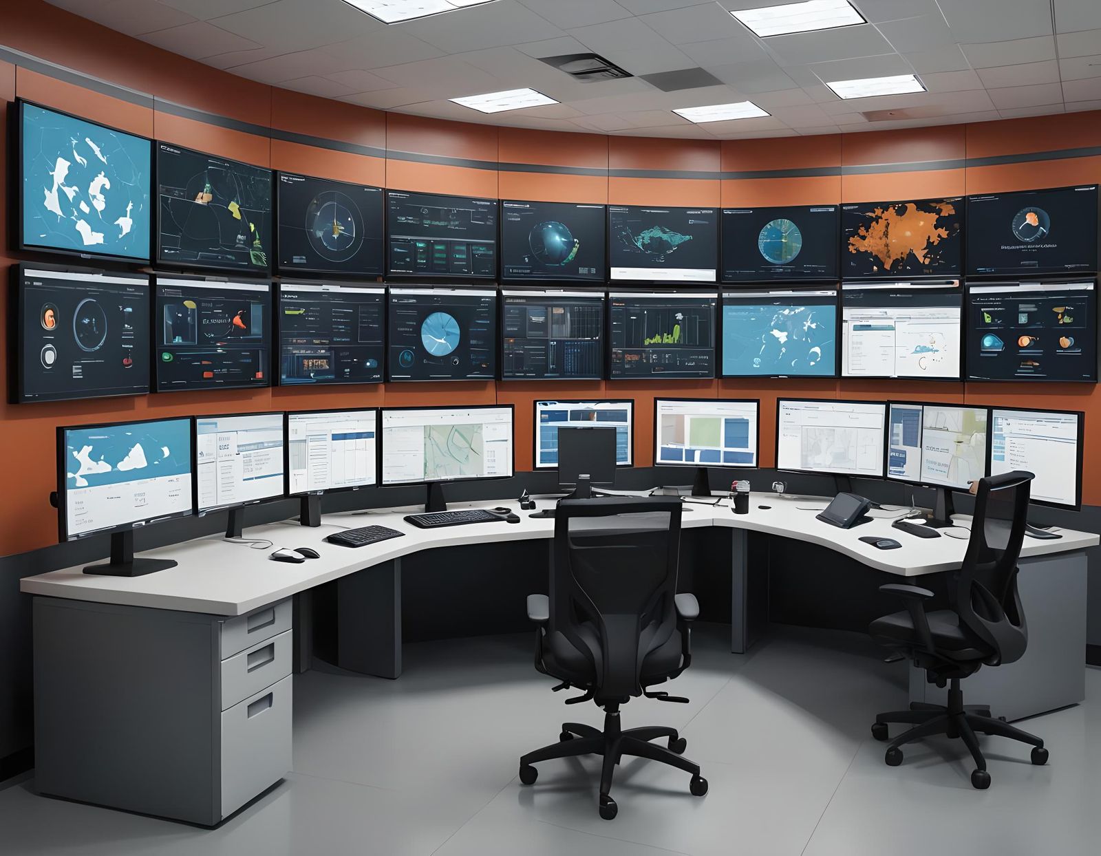 Serene Data Center Emphasizing Preparedness and Stability