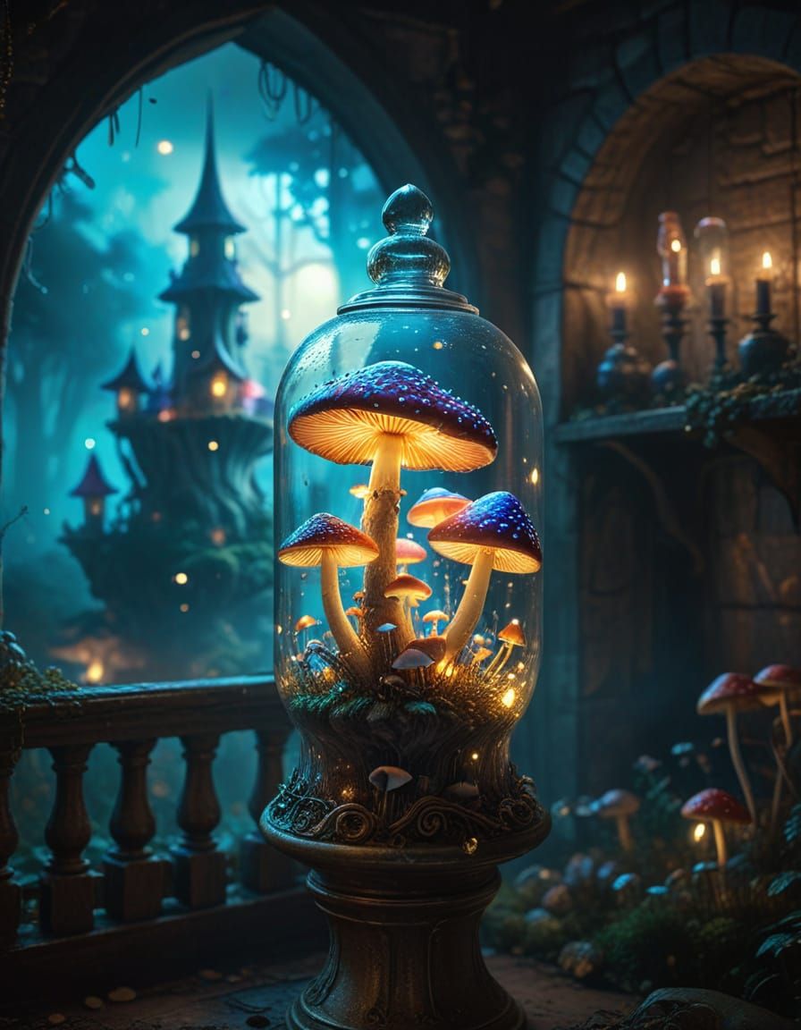 Whimsical Mushrooms in Tower Room