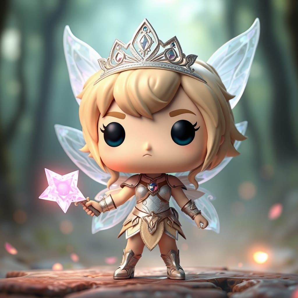 Light Fairy Warrior Funko Pop in 3D Anime Style