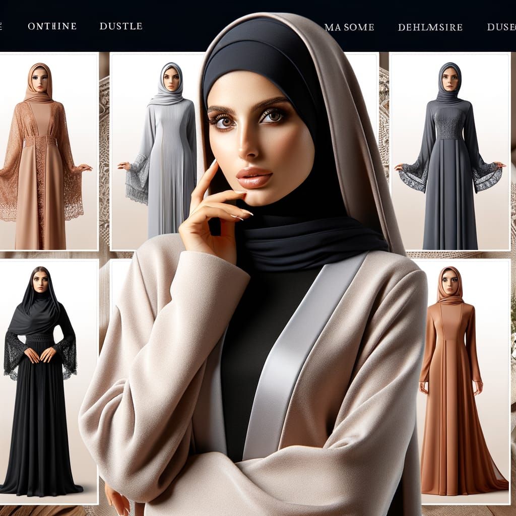 Elegant Abayas with Hijabs in Stylish Ecommerce Collection