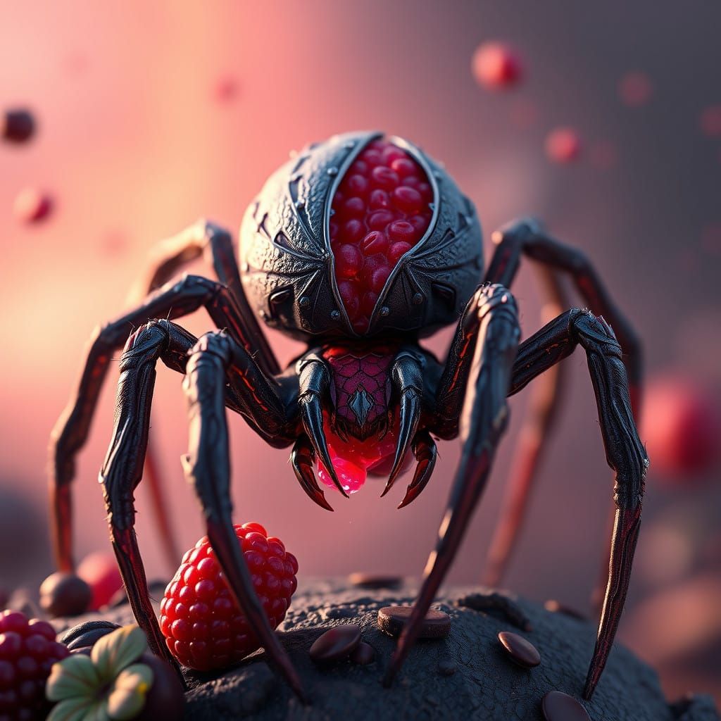 Fantastical Berry Hybrid with Spider Characteristics