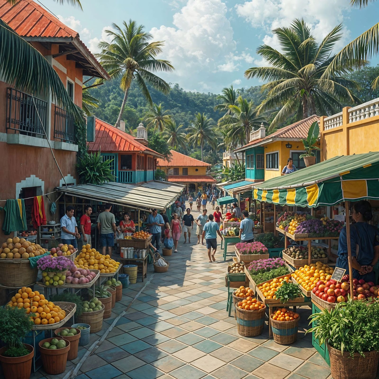 Belmopan Market Square: A Digital Matte Painting