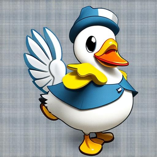 Funky duck clipart