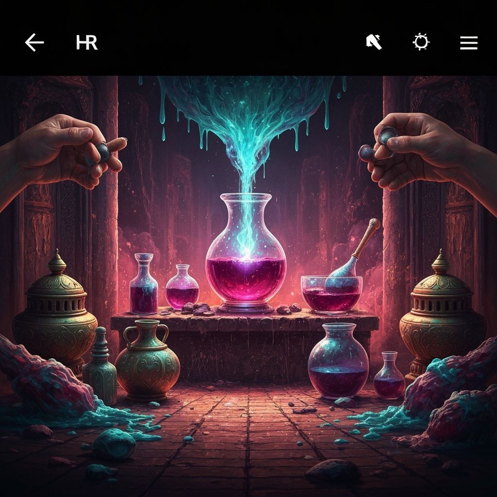 Magical Potion Preparation Digital Matte Painting