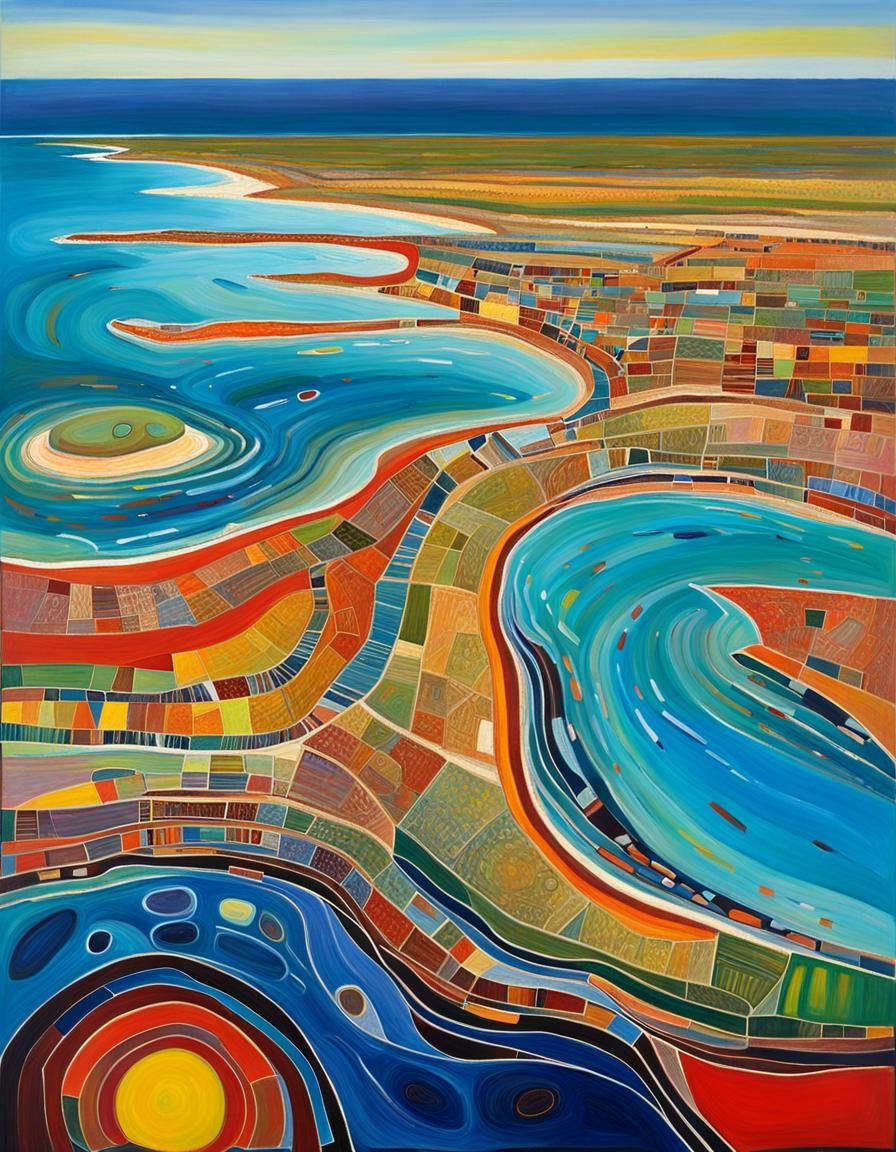 Ningaloo Coast: Expressionist Oil Painting