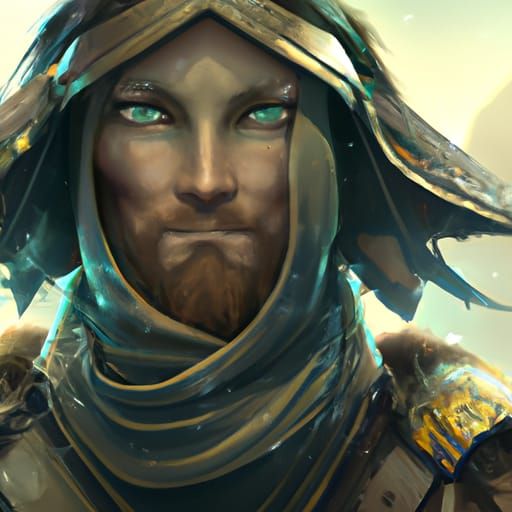 Fantasy Desert Bandit Portrait in Detailed Art Style